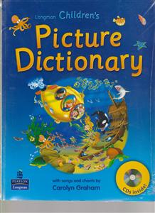 Children Picture Dictionary لانگ من چیلدرن پیکچر دیکشنری آبی 